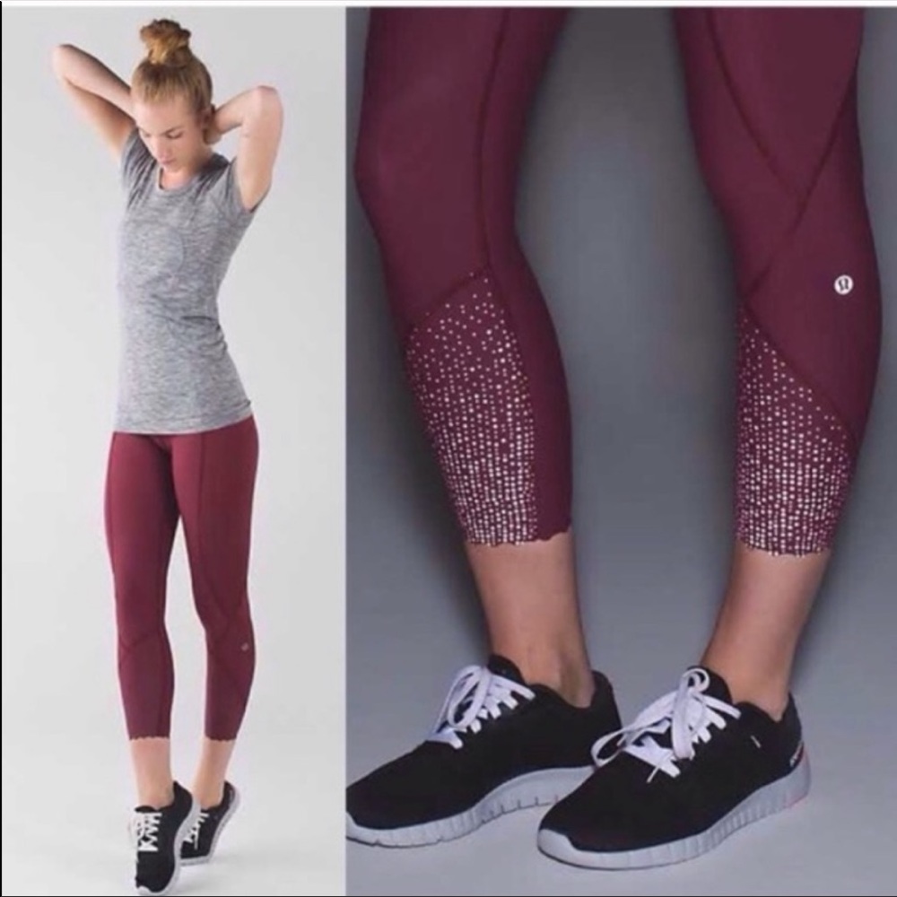 Lululemon tight stuffed leggings scalloped